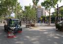 Mechanical sweeping pedestrian areas Barcelona