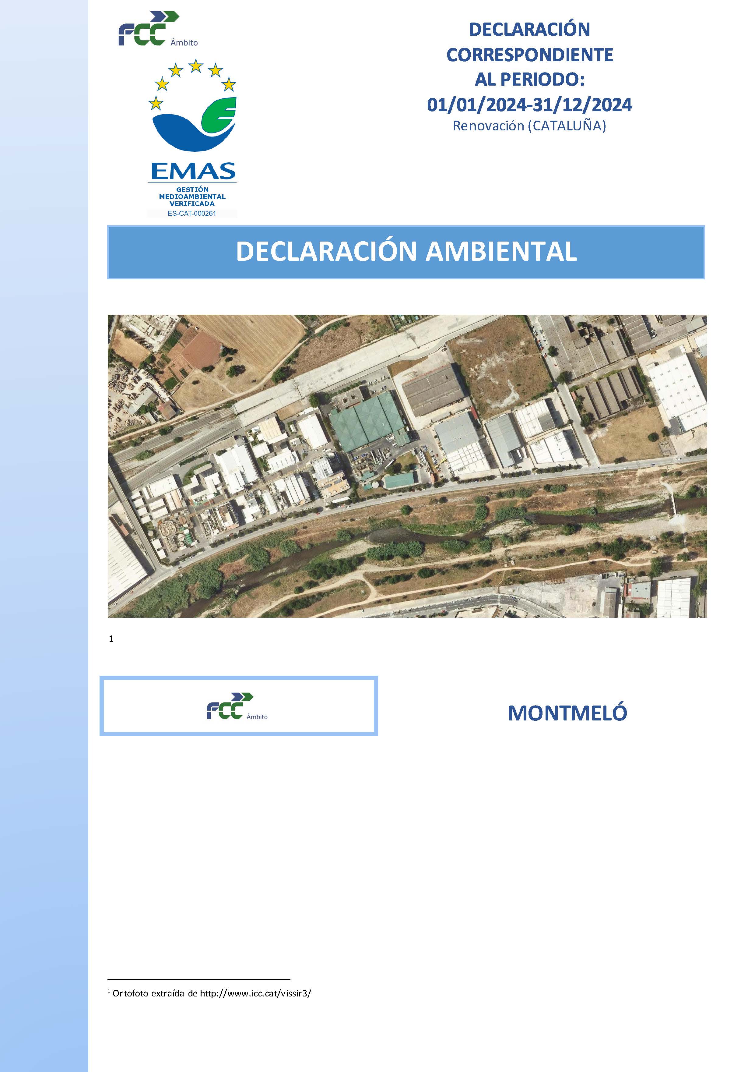 Declaración Ambiental MONTMELÓ