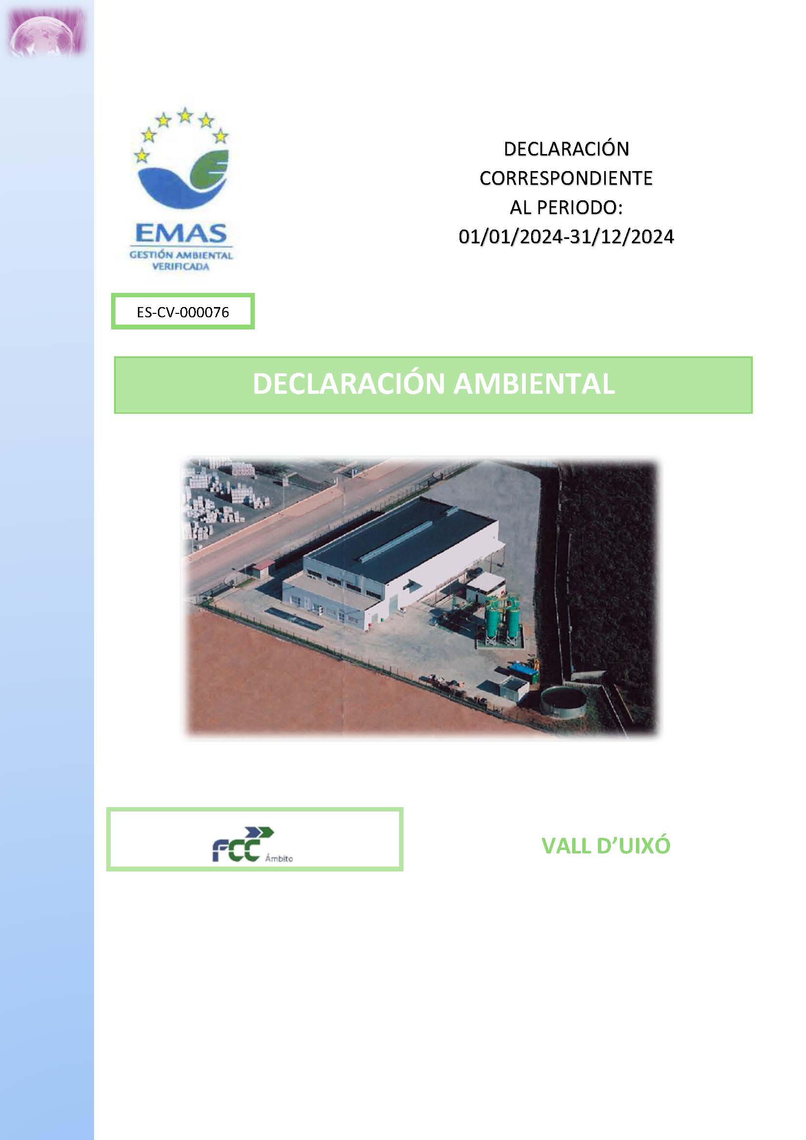Declaración Ambiental VALL D'UIXÓ
