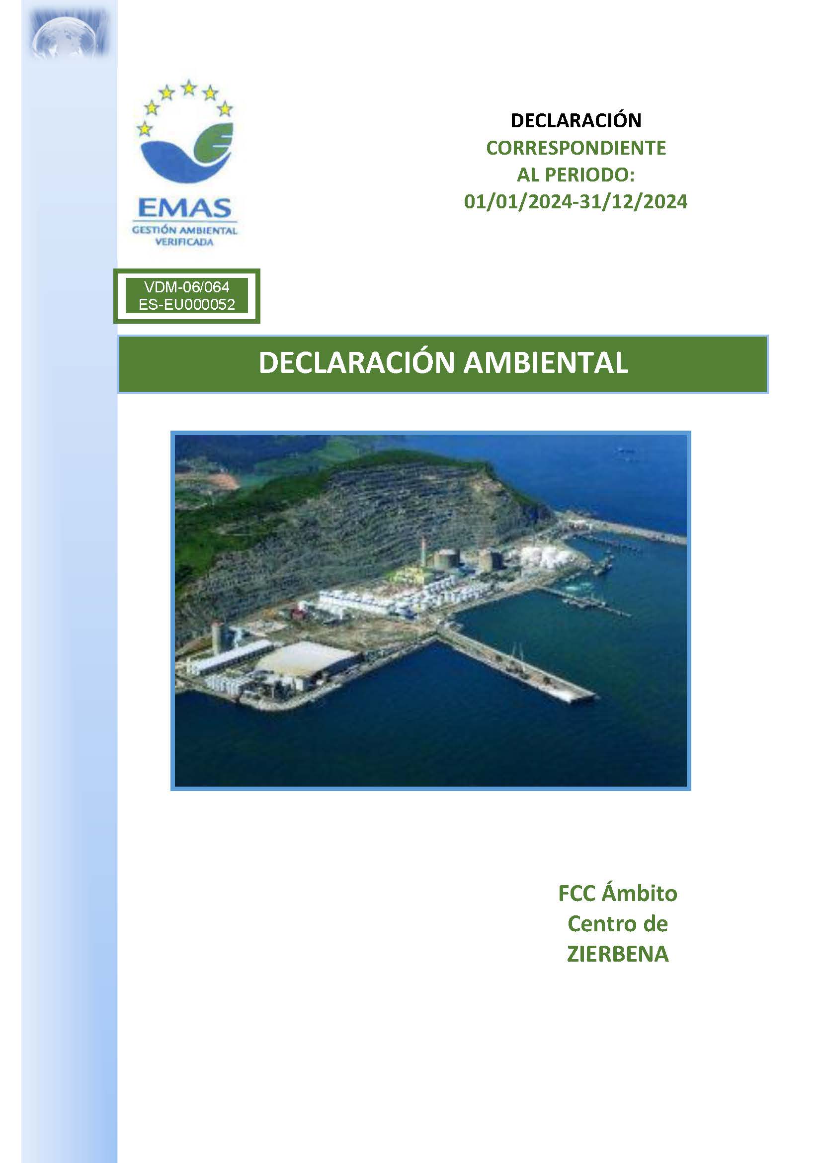 Declaración Ambiental ZIERBENA